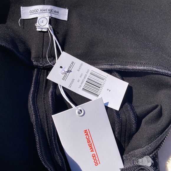 GOOD AMERICAN THE PONTE BOSS SKINNY PANT WOMEN SIZE 2 BLACK NEW - Picture 9 of 14